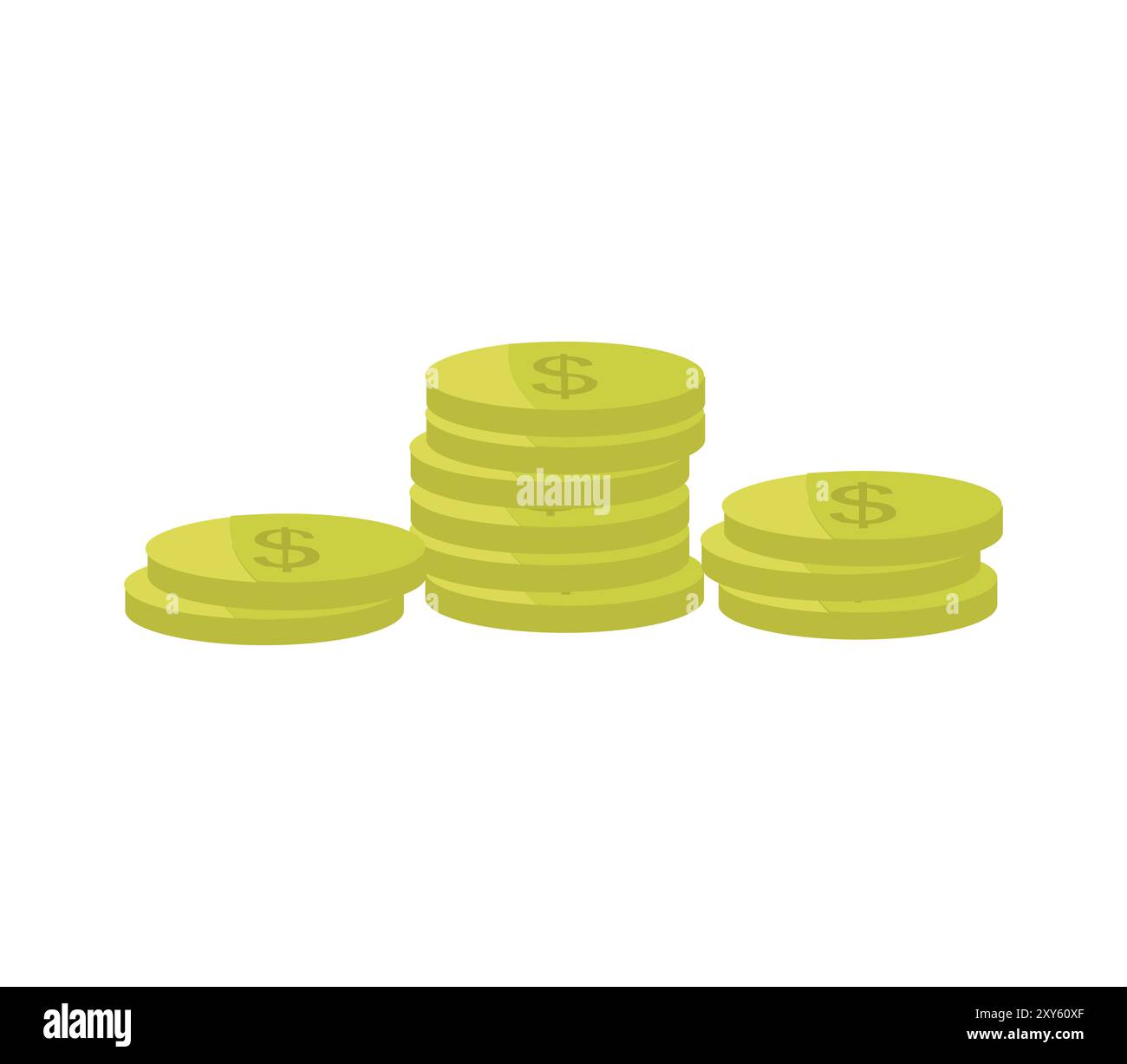 Geldsymbol im Vektor auf weißem Hintergrund Stockfoto