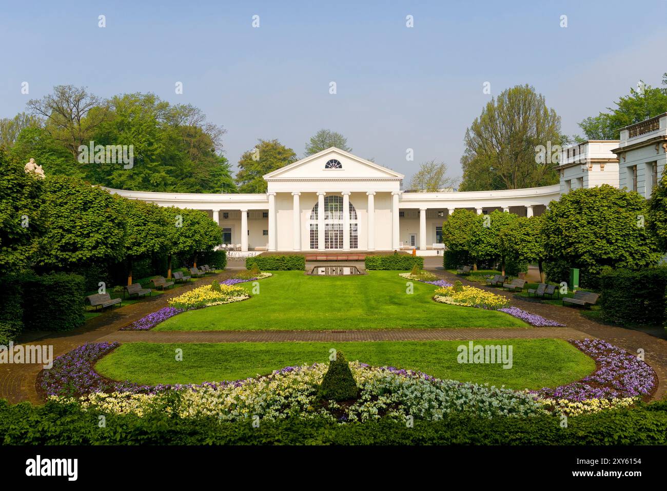 Kurgarten, Wandelhalle von Red Shiner (1853), Bad Oeynhausen, Deutschland, Europa Stockfoto