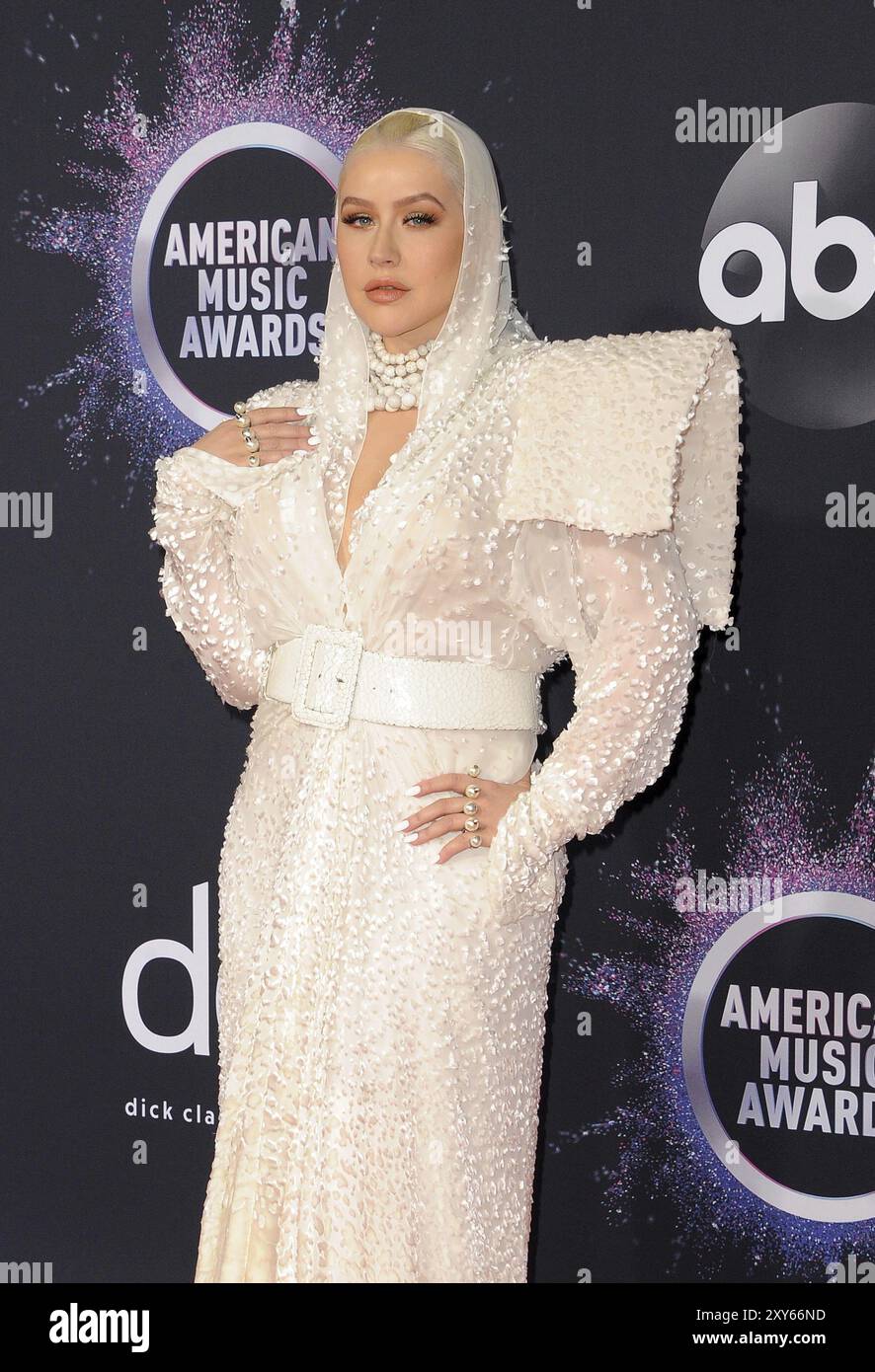 Christina Aguilera bei den American Music Awards 2019, die am 24. November 2019 im Microsoft Theater in Los Angeles, USA, stattfanden Stockfoto