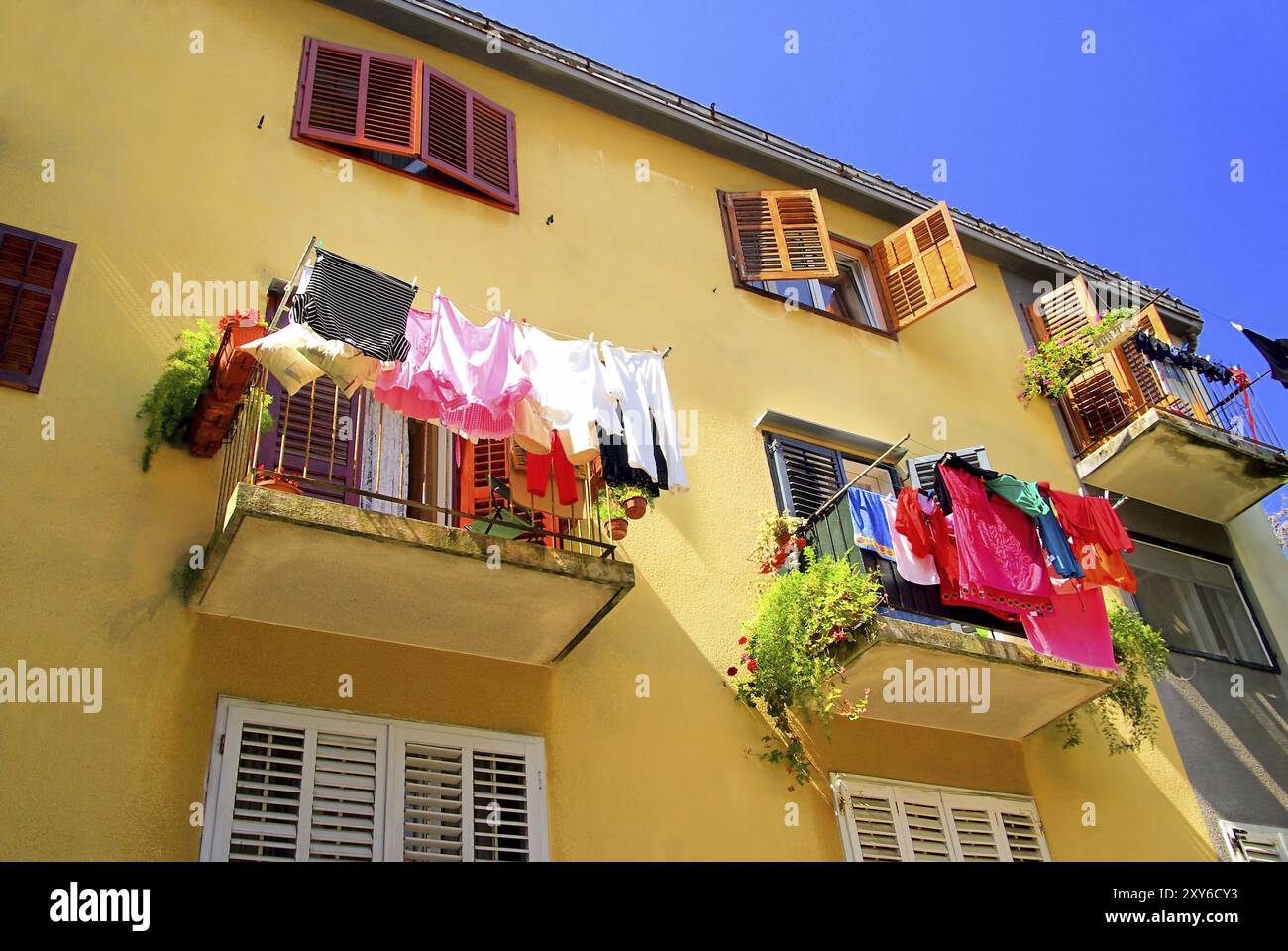 Waschsalon, Balkon 02 Stockfoto