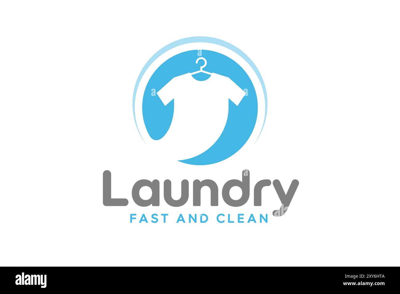 Designvorlage für Wäsche-Logos. Logo für Waschbekleidung Stock Vektor