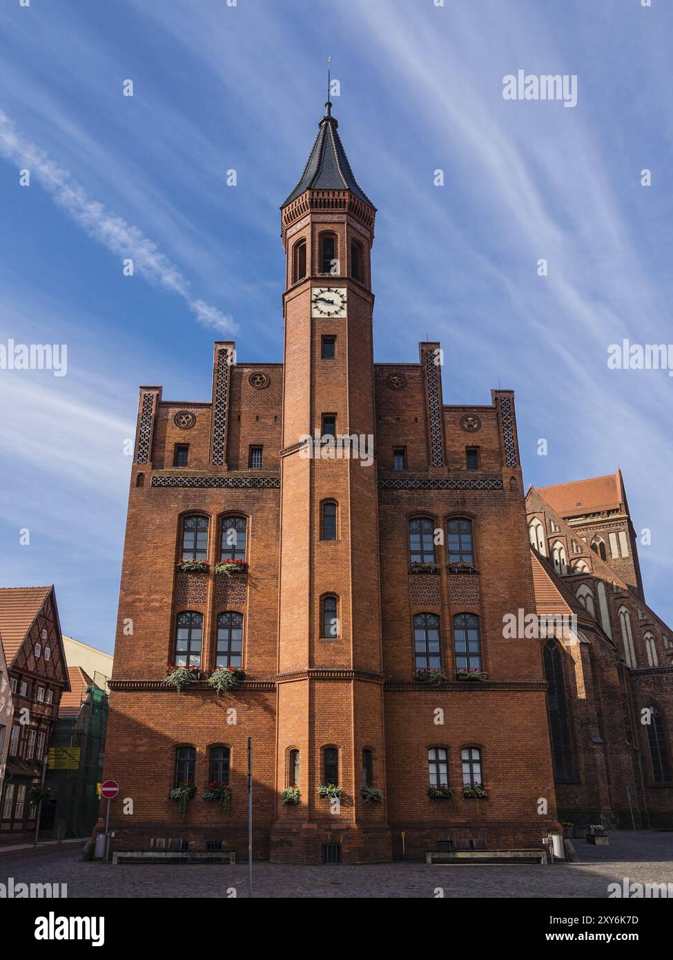 Die Stadt Perleberg im Land Brandenburg Stockfoto