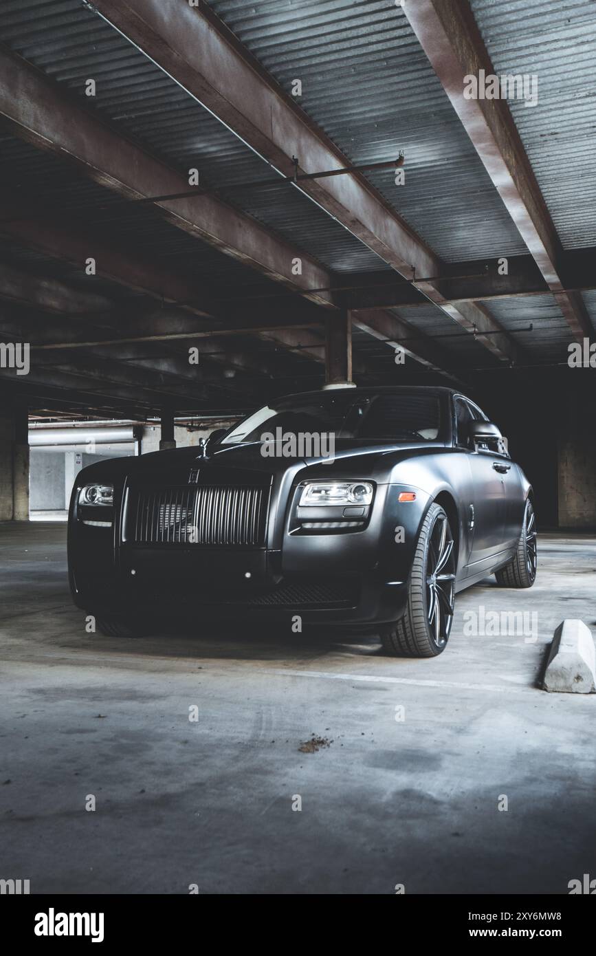 Rollt Royce Ghost Satin Black Stockfoto