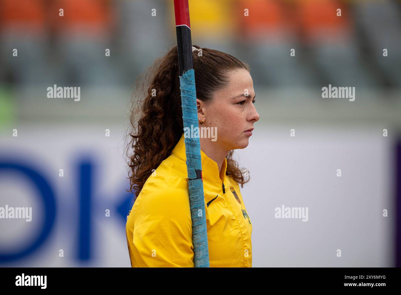 Anna HIESINGER (LAZ Ludwigsburg), DEUTSCHLAND, Pole Vault Women PER, Leichtathletik, Leichtathletik, Leichtathletik, Leichtathletik, Leichtathletik, U20 Leichtathletik Weltmeisterschaften Lima 24, U20 Leichtathletik Weltmeisterschaften, 27.08.2024, Foto: Eibner-Pressefoto/Jan Papenfuss Stockfoto