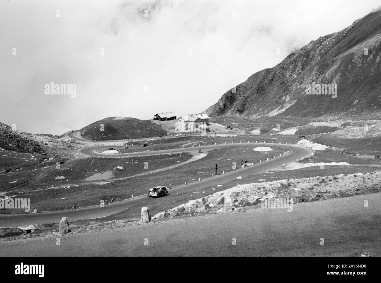 Panne Großglockner Hochalpenstraße, Wilfried-Haslauer-Haus oder Haus Alpine Naturschau, Nationalpark hohe Tauern, Salzburger Land, Österreich, Europa 1956 Stockfoto