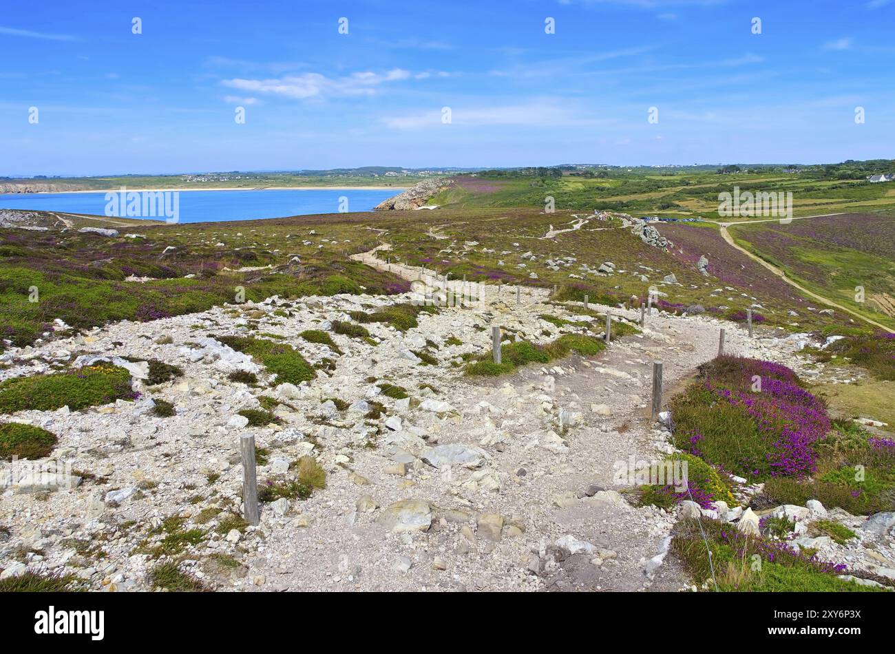 Küste bei Pointe de Dinan in der Bretagne, Küste an Pointe de Dinan in der Bretagne, Frankreich, Europa Stockfoto