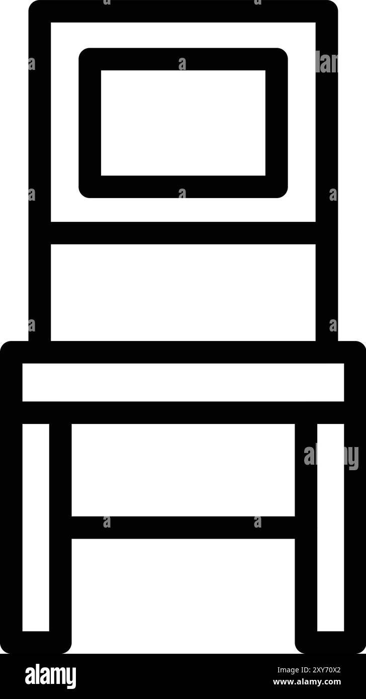 Stuhl Vektor Icon Design Illustration Stock Vektor