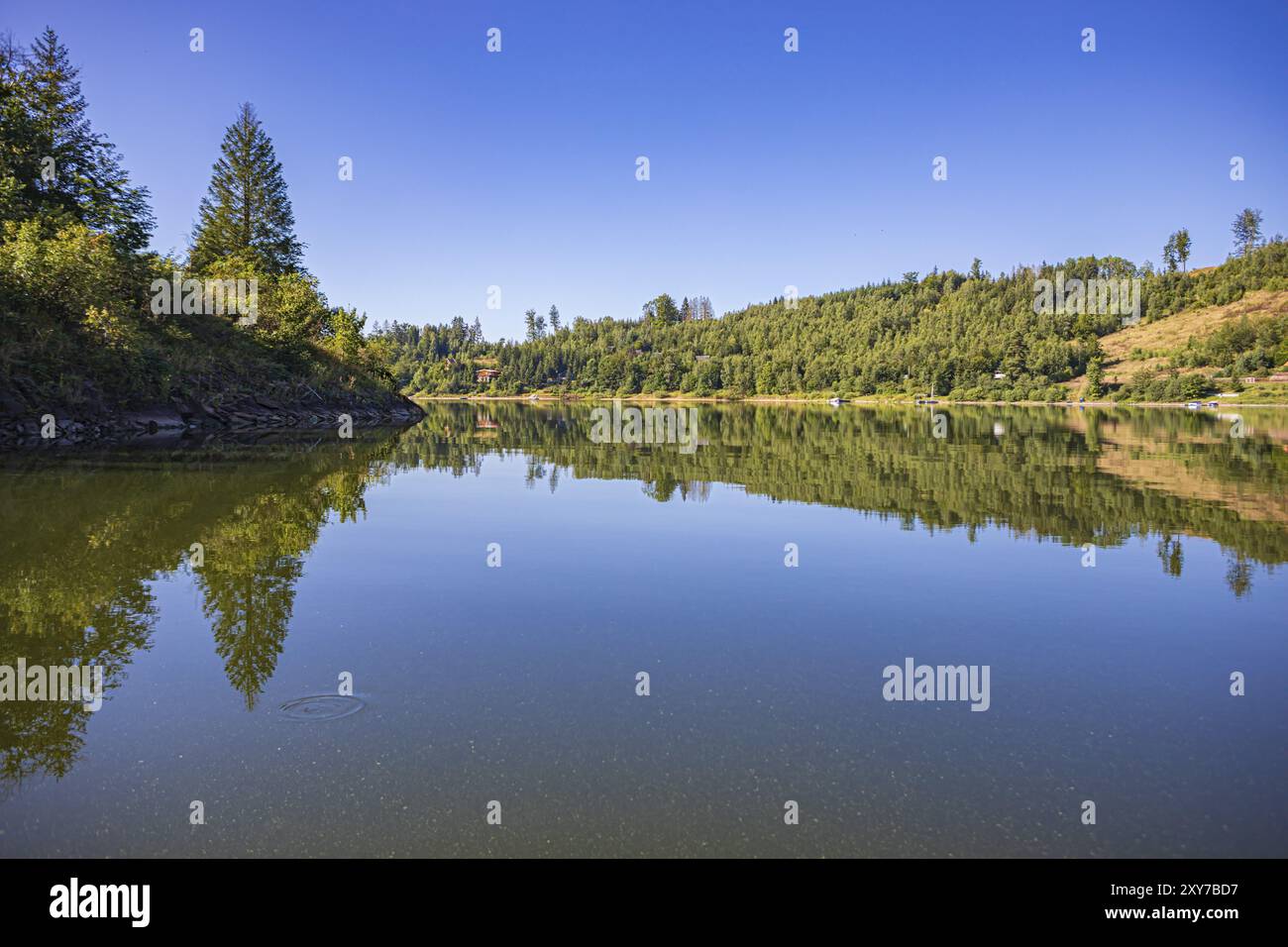 Bleiloch Damm bei Saalburg, Thüringen, Deutschland, Europa Stockfoto