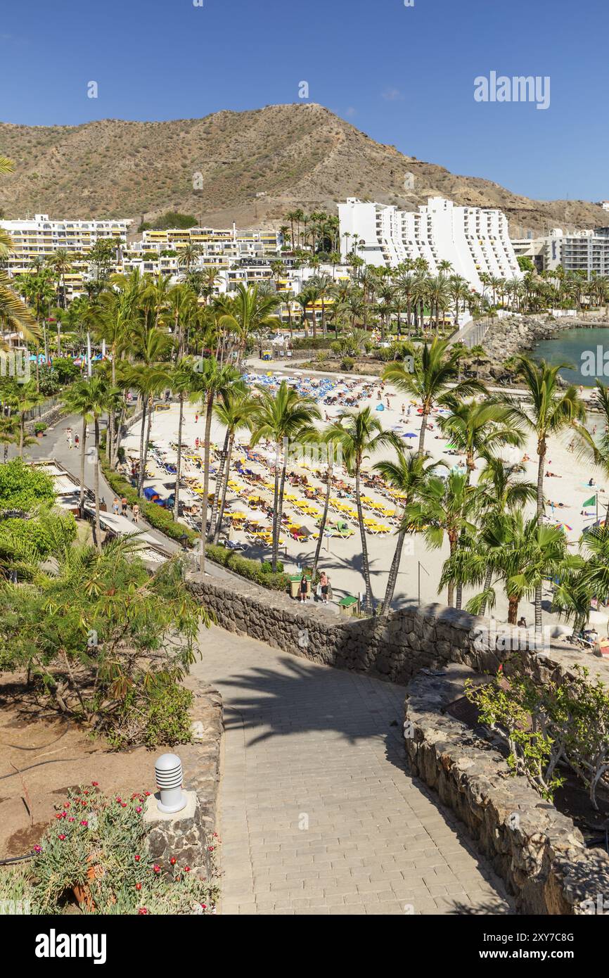 Anfi del Mar Beach, Playa de la Verga, Arguineguin, Gran Canaria, Kanarische Inseln, Spanien, Anfi del Mar, Playa de la Verga, Gran Canaria, Kanarische Inseln Stockfoto