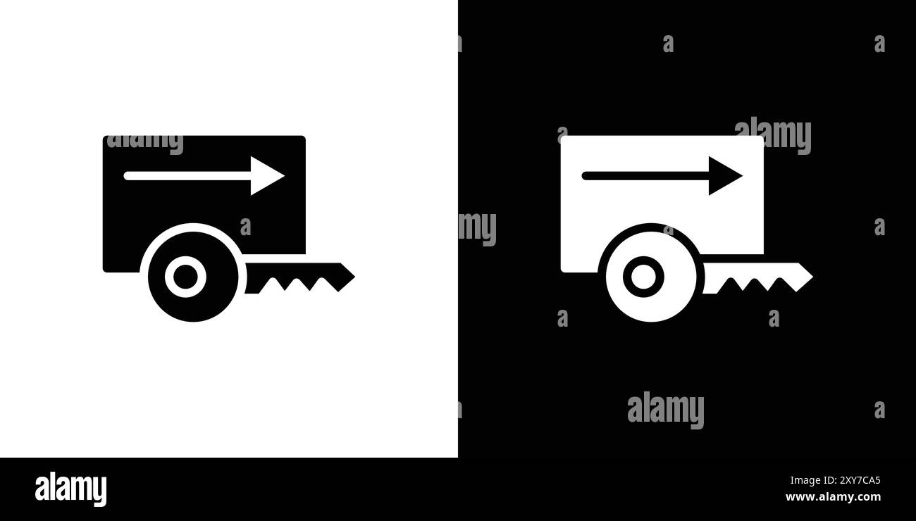 Symbol für den Tastaturzugriff in Schwarz-weiß. Einfacher flacher Vektor Stock Vektor
