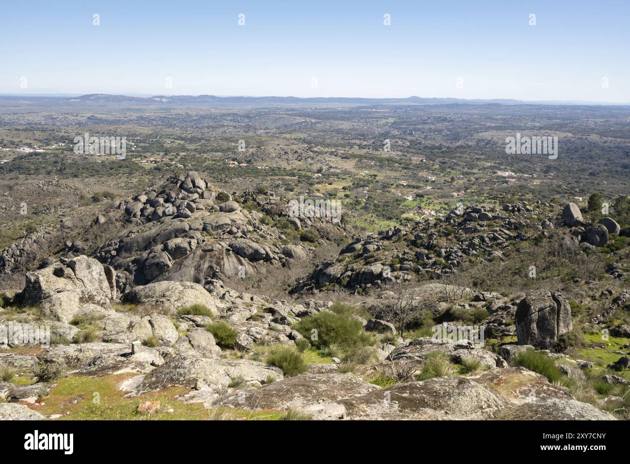 Landschaft Berge rund um Marvao in Alentejo, Portugal, Europa Stockfoto
