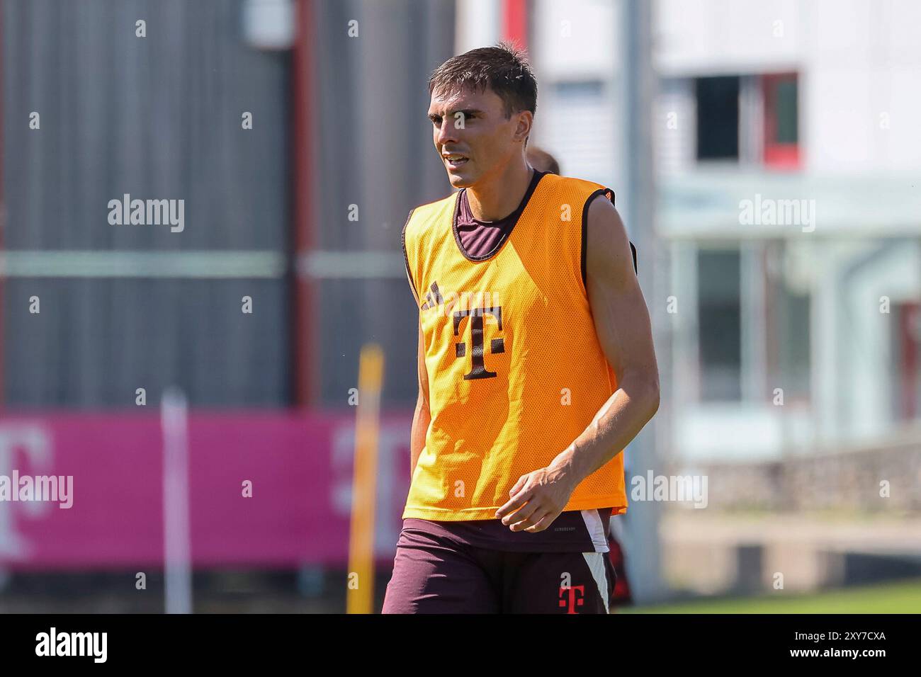 München, Deutschland. August 2024. Joao Palhinha (FC Bayern München, 16), Oeffentliches Training, FC Bayern München, Fussball, Saison 24/25, 28.08.2024, Foto: Eibner-Pressefoto/Jenni Maul Credit: dpa/Alamy Live News Stockfoto