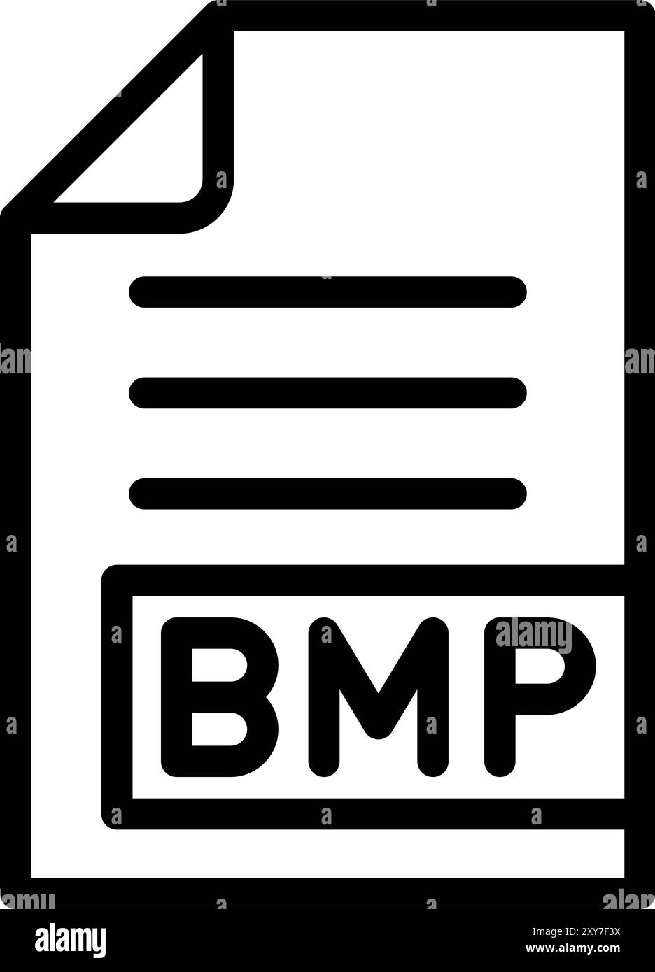 BMP-Vektorsymbol Konstruktionsabbildung Stock Vektor