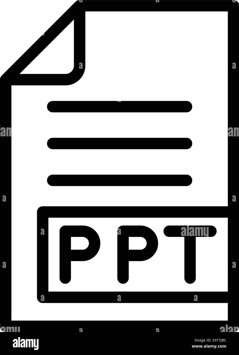 Illustration zum Design des PPT-Vektorsymbols Stock Vektor