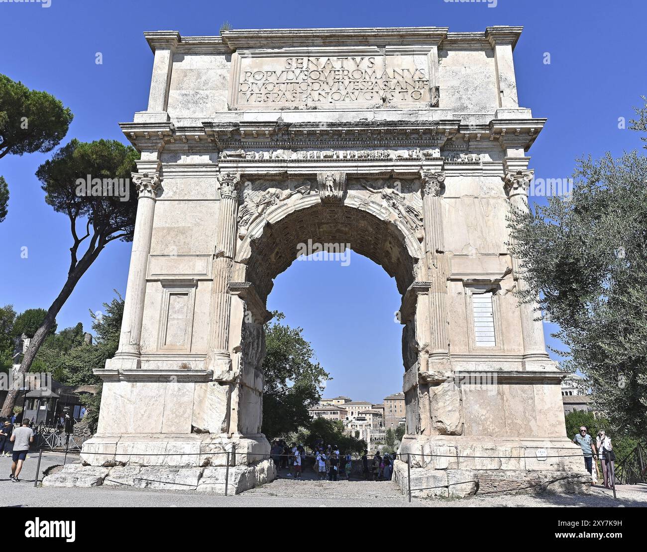 Titusbogen, Eintritt zum Forum Romanum Stockfoto