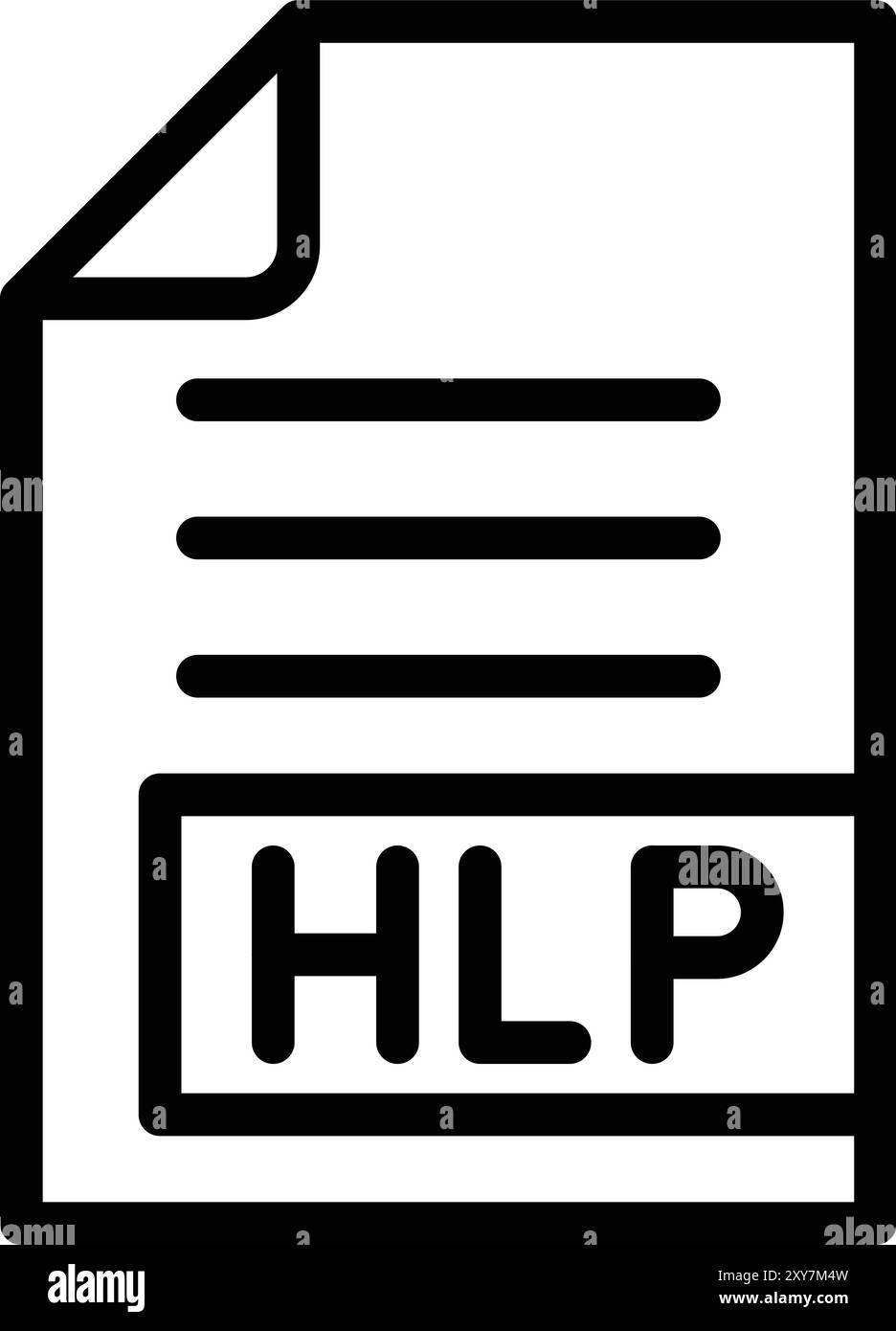 HLP-Vektorsymbol Konstruktionsabbildung Stock Vektor