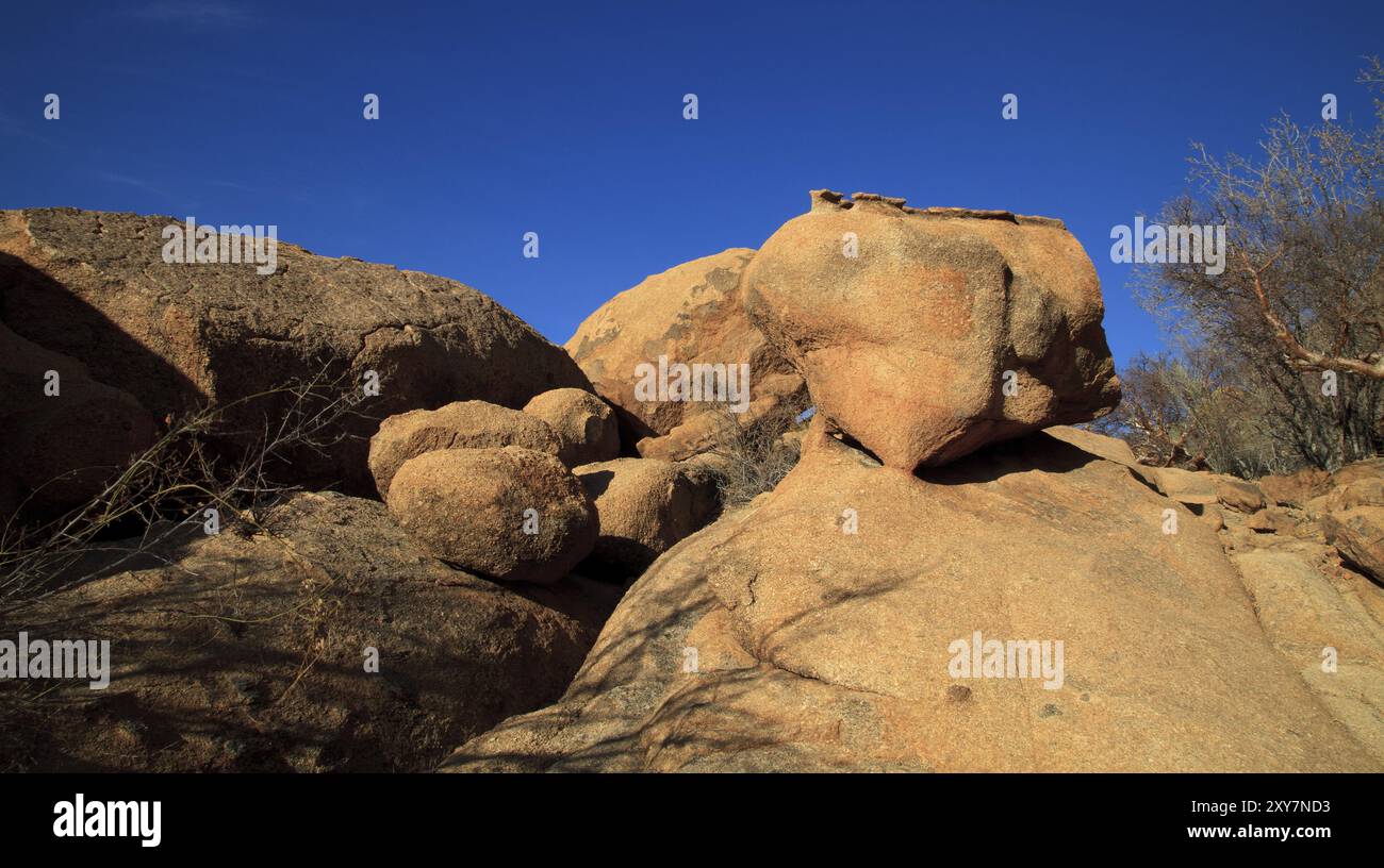 Die Gesteinsbildung im Erongogebirge in Namibia Stockfoto