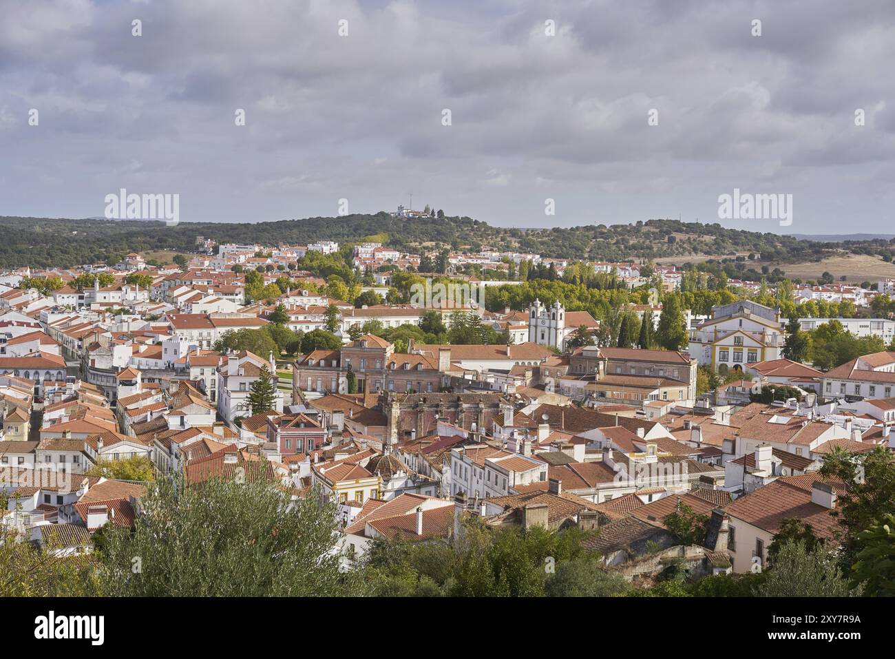 Blick auf die Stadt Montemor o Novo vom Schloss in Alentejo, Portugal, Europa Stockfoto