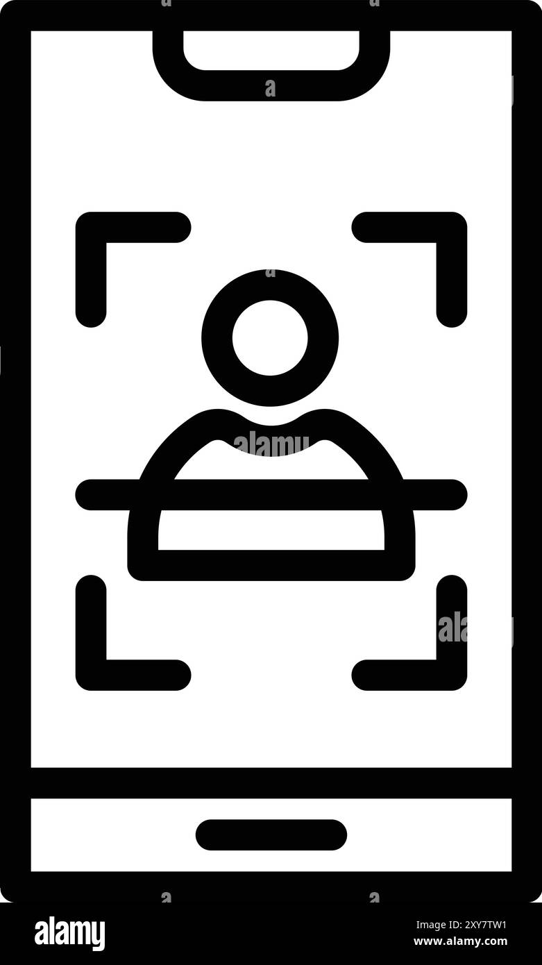 Grafik Des Symbols „Gesichts-Scan-Vektor“ Stock Vektor