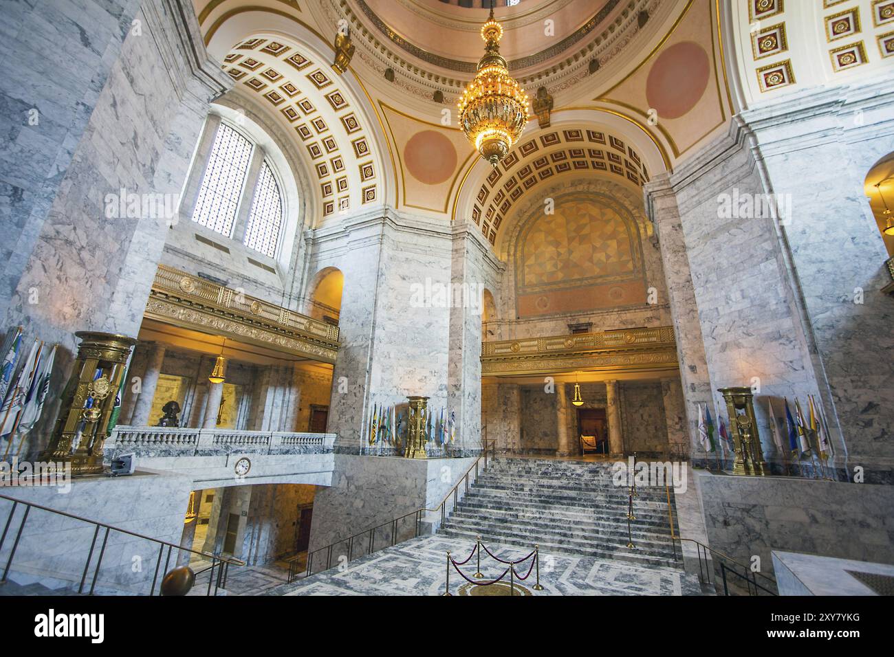 Olympia in Seattle, Washington USA am 5. Juli 2018. Halle an der Washington State Capitol Olympia Stockfoto