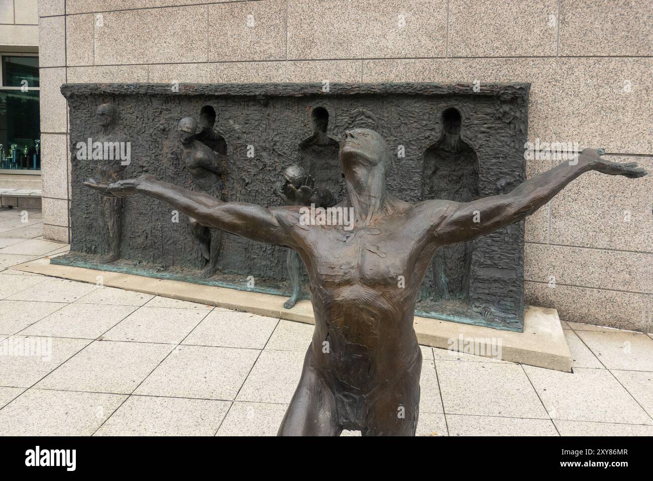 Die öffentliche Skulptur der Freiheit in der Innenstadt von Philadelphia PA Stockfoto