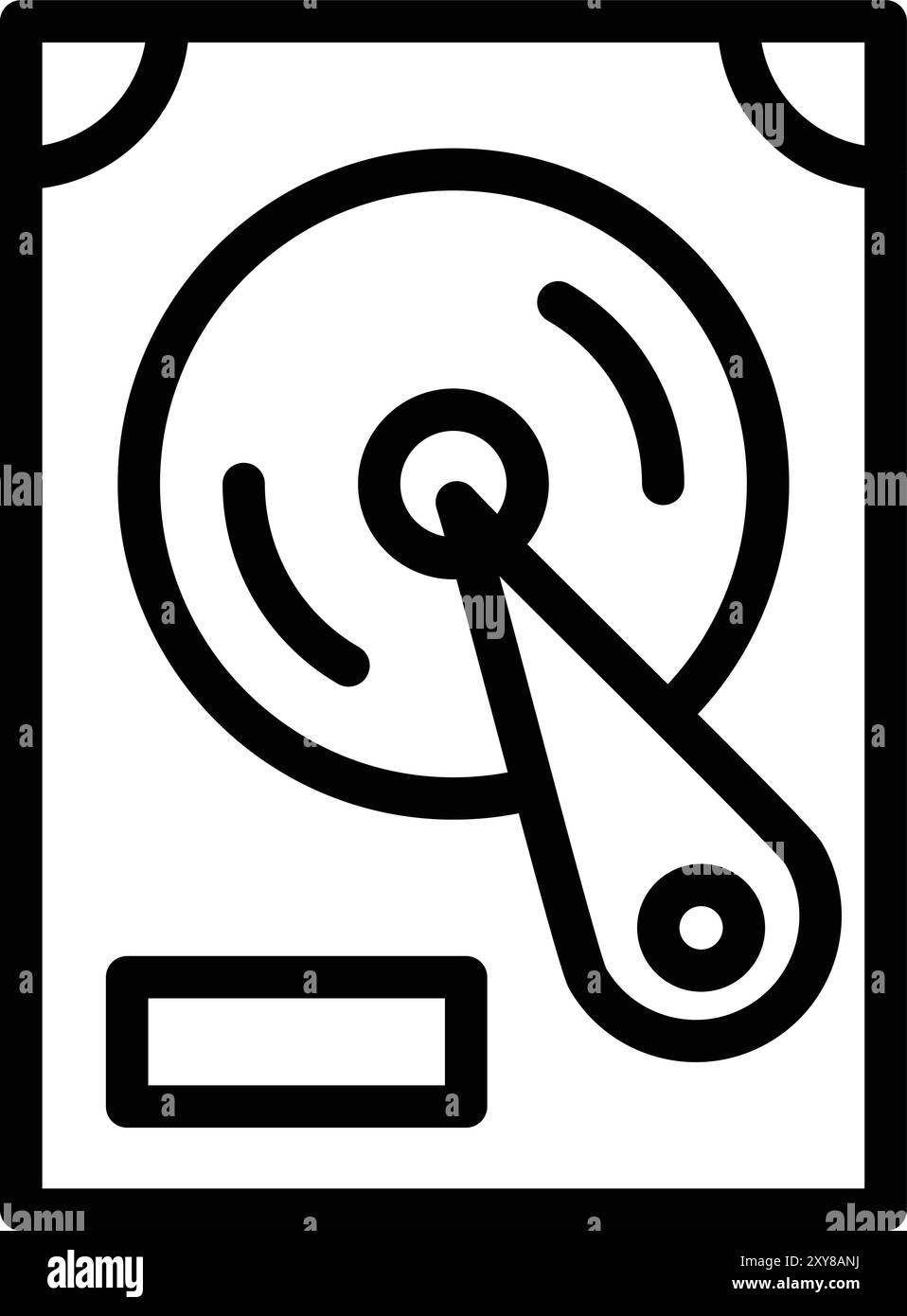 Grafikdarstellung Des Vektor-Symbols Der Festplatte Stock Vektor