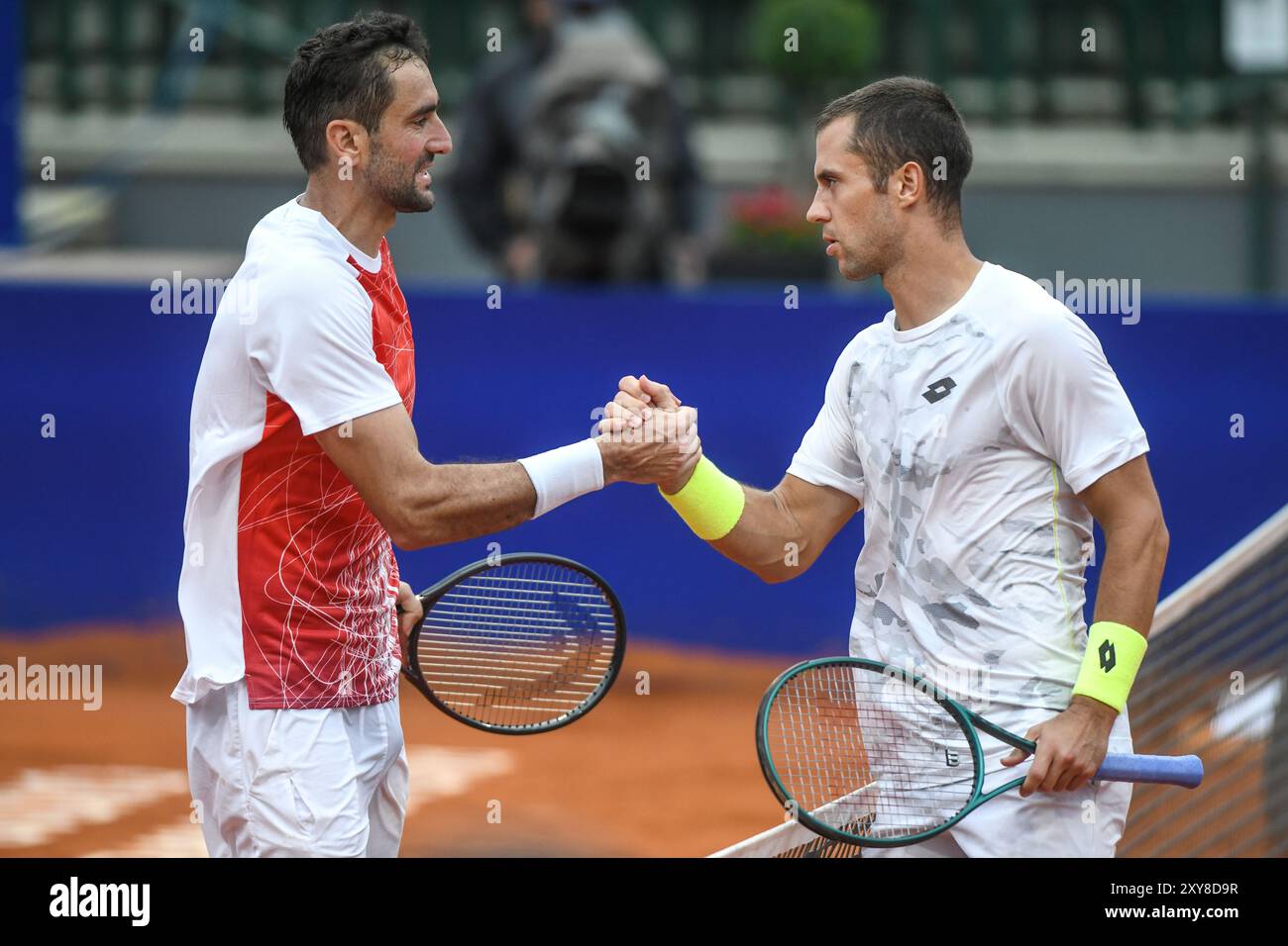 Marin Cilic (Kroatien) und Laslo Djere (Serbien). Argentina Open 2024 Stockfoto