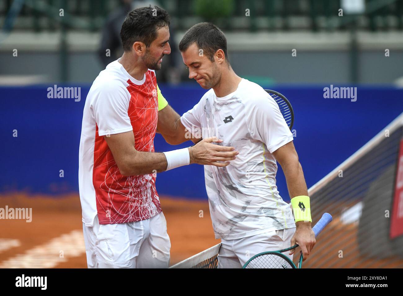 Marin Cilic (Kroatien) und Laslo Djere (Serbien). Argentina Open 2024 Stockfoto