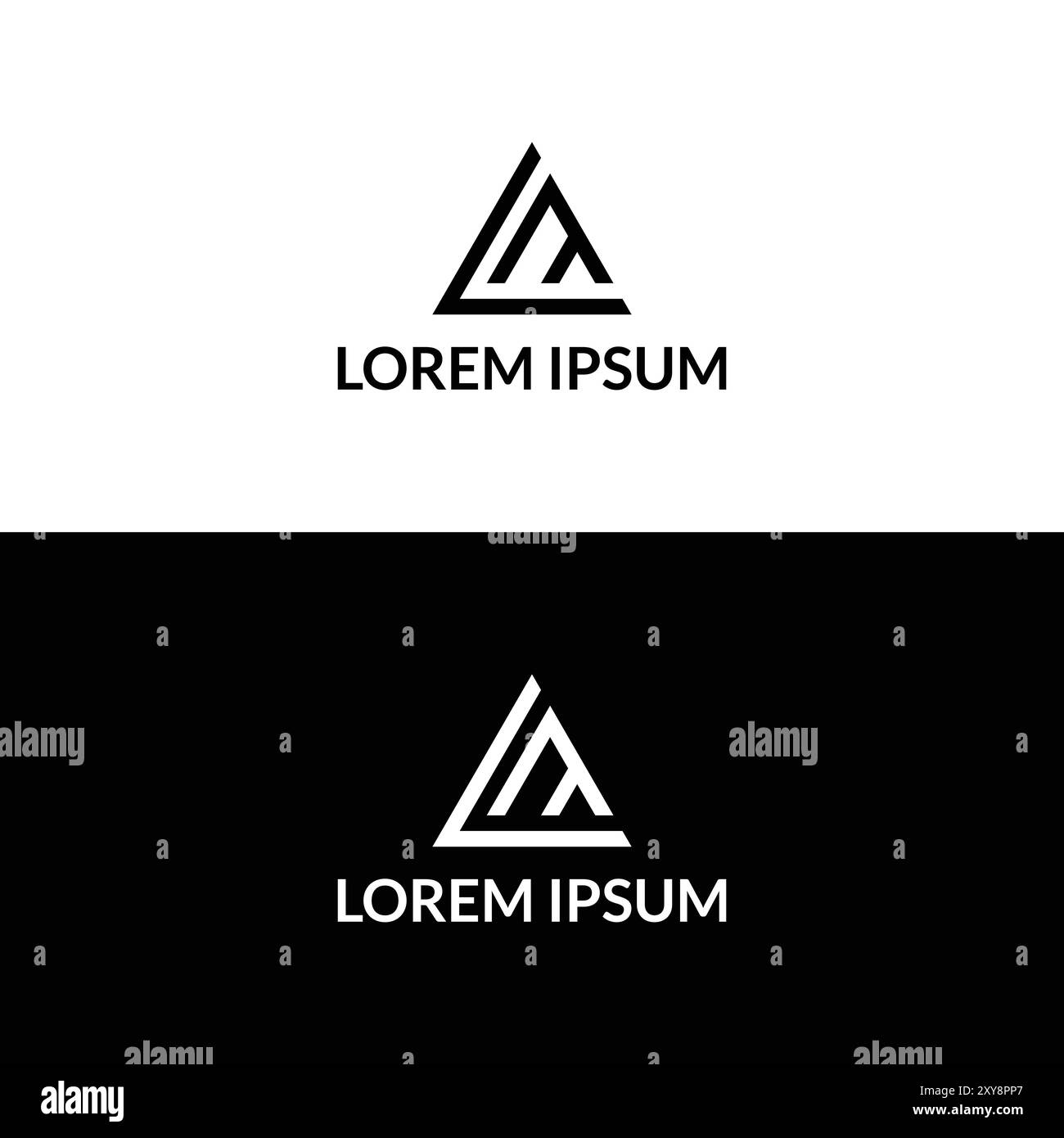 EIN F MINIMALES LETZTERES LOGO Stock Vektor