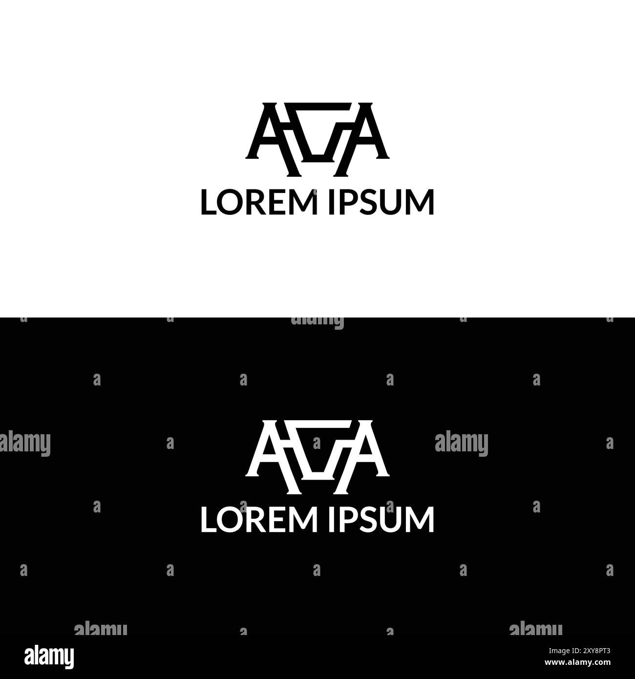 EIN G A MINIMALES LETZTERES LOGO Stock Vektor