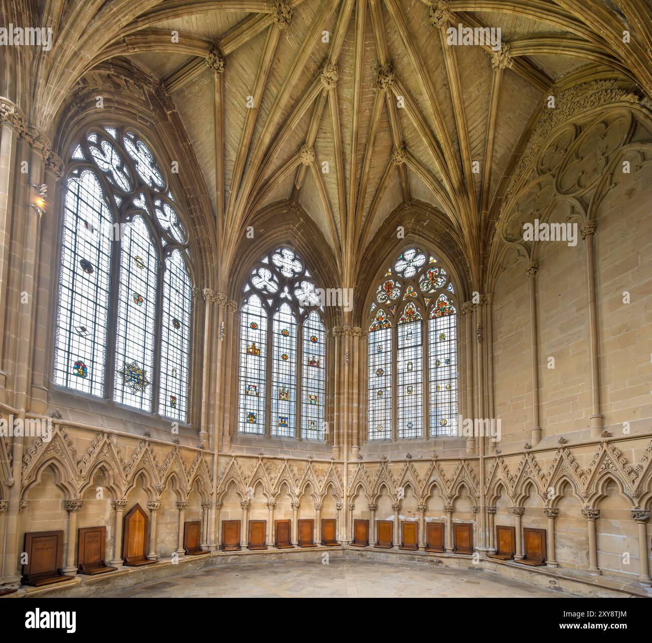 Das Chapter House, Southwell Minster, Southwell, Nottinghamshire, East Midlands, UK Stockfoto