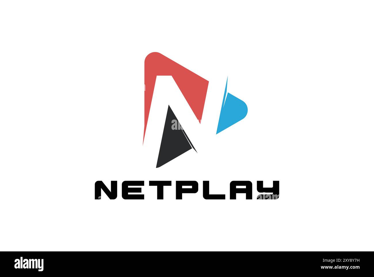 Modernes Initial Letter N Triangle für Net Play Musikvideo oder Movie Logo Design Stock Vektor