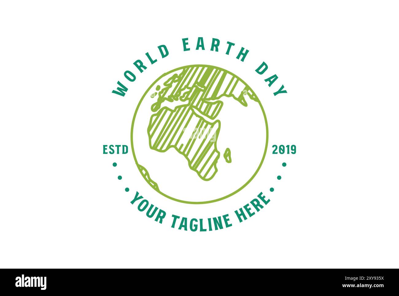 Happy Earth Day! Vektor-Öko-Illustration für Poster, Banner oder Karte in sozialen Netzwerken zum Thema Rettung des Planeten. Machen Sie jeden Tag der Erde Stock Vektor