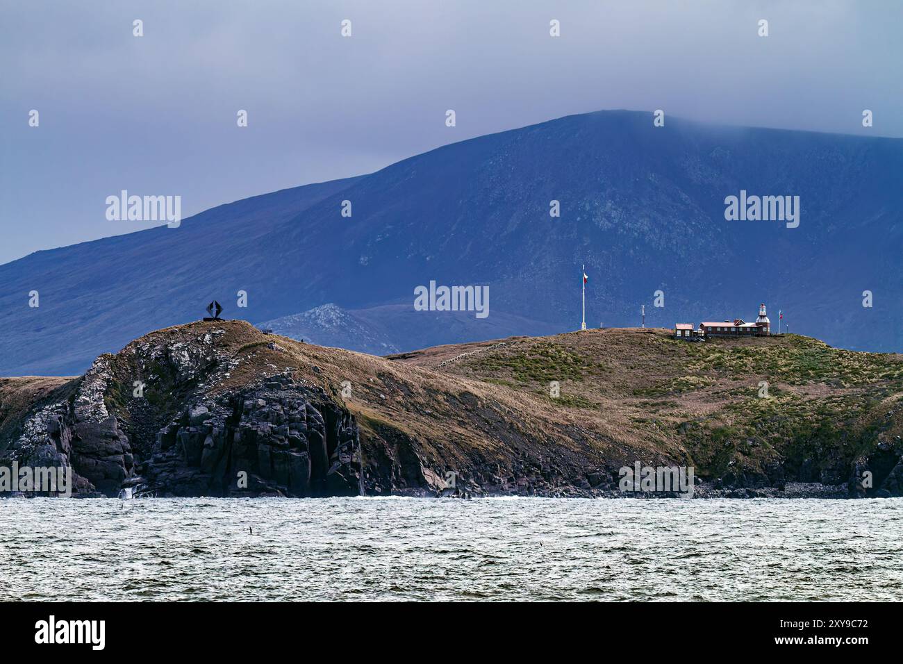 Blick auf Kap Horn in der Gruppe der Hermiten-Inseln, am südlichen Ende des Feuerland-Archipels, Chile. Stockfoto