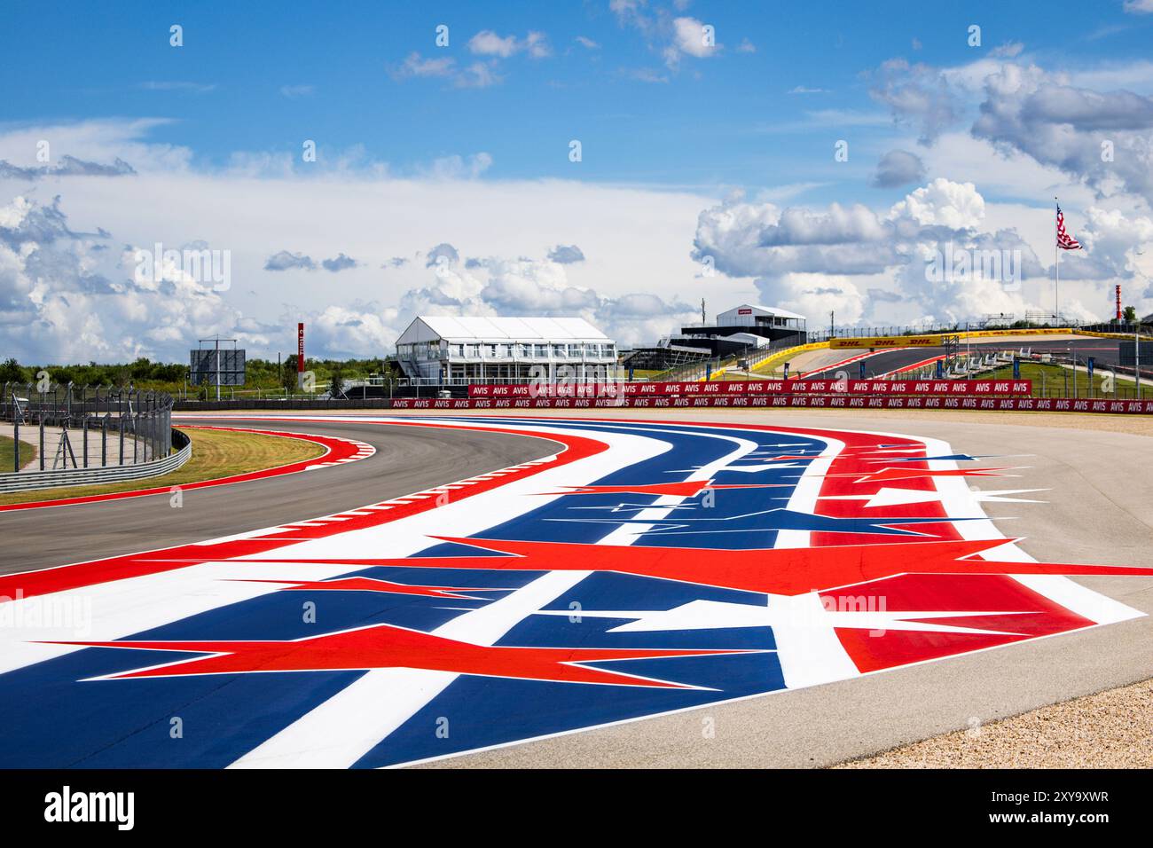 Austin, Etats Unis. August 2024. Illustration, Track während des Lone Star Star Le Mans 2024, 6. Runde der FIA Langstrecken-Weltmeisterschaft 2024, vom 30. August bis 1. September 2024 auf dem Circuit of the Americas in Austin, Texas, USA - Foto Julien Delfosse/DPPI Credit: DPPI Media/Alamy Live News Stockfoto