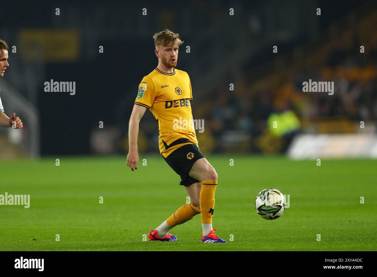 Wolverhampton, Großbritannien. August 2024. Tommy Doyle von Wolves während des Carabao Cup 2. Runde Spiel zwischen Wolverhampton Wanderers und Burnley Credit: MI News & Sport /Alamy Live News Stockfoto