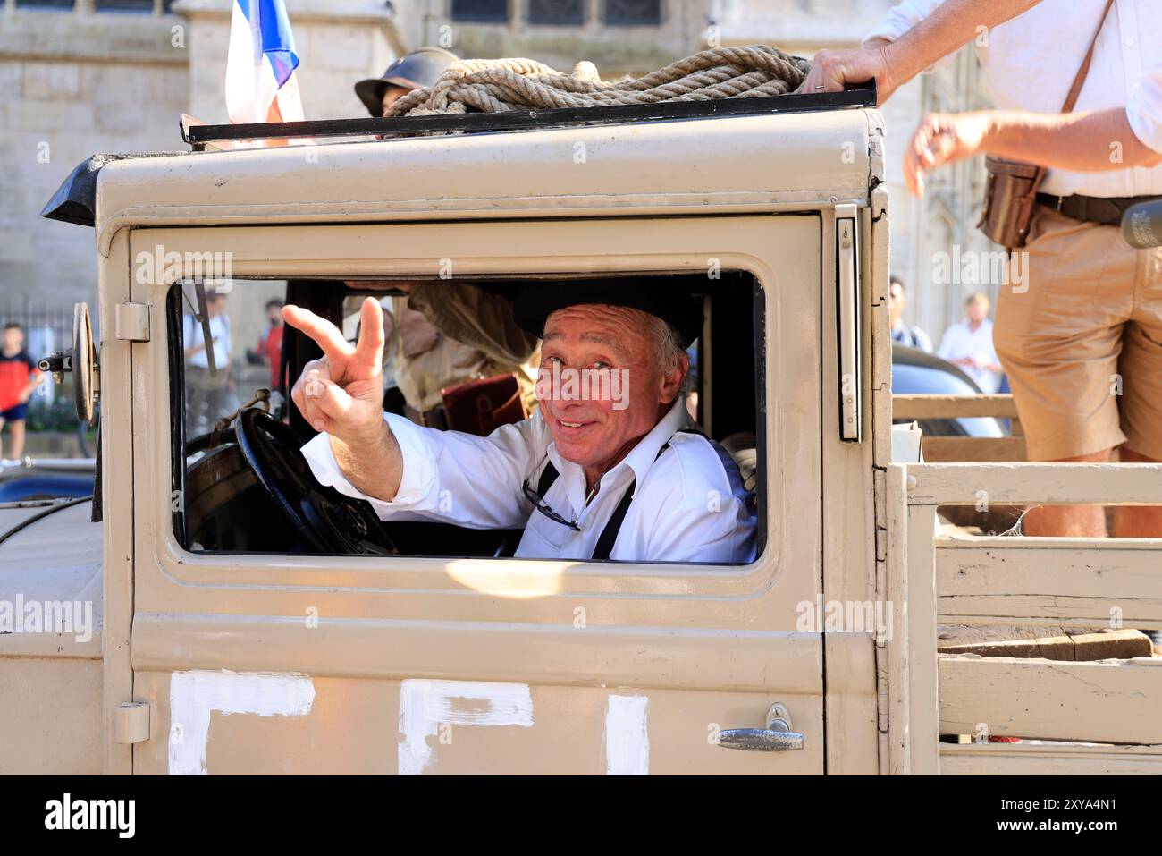 Bordeaux, Frankreich. August 2024. 2. Weltkrieg und NS-Besetzung: Gedenktag zum 80. Jahrestag der Befreiung Bordeaus durch den Widerstand Stockfoto