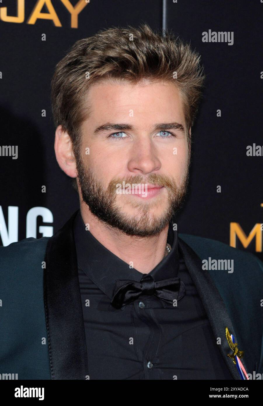 Liam Hemsworth bei der Premiere von „The Hunger Games: Mockingjay – Part 2“ in Los Angeles am 16. November 2015 im Microsoft Theatre in Los Angeles, USA. Stockfoto