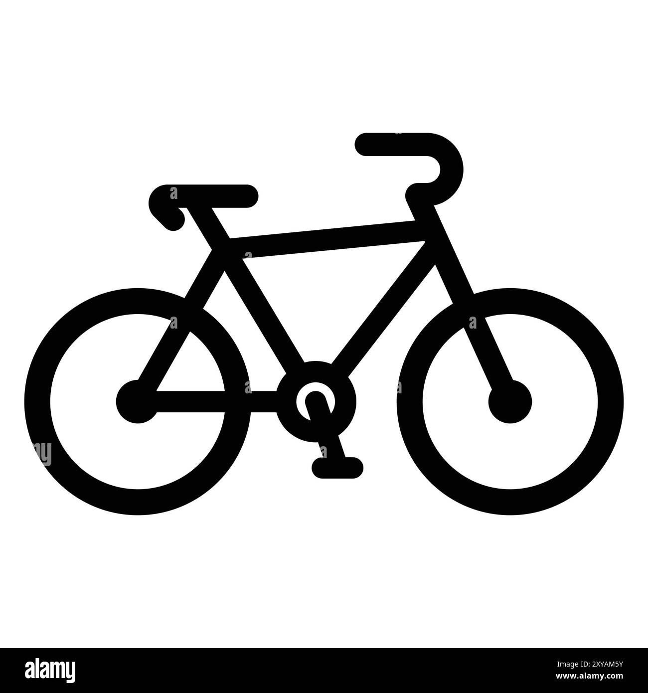Fahrrad Fahrrad Vektor Symbol. Fitness-Line-Art für Apps, Websites, Websites, Web. Schild für Fahrradweg. Radfahrkonzept. Abbildung. Stock Vektor