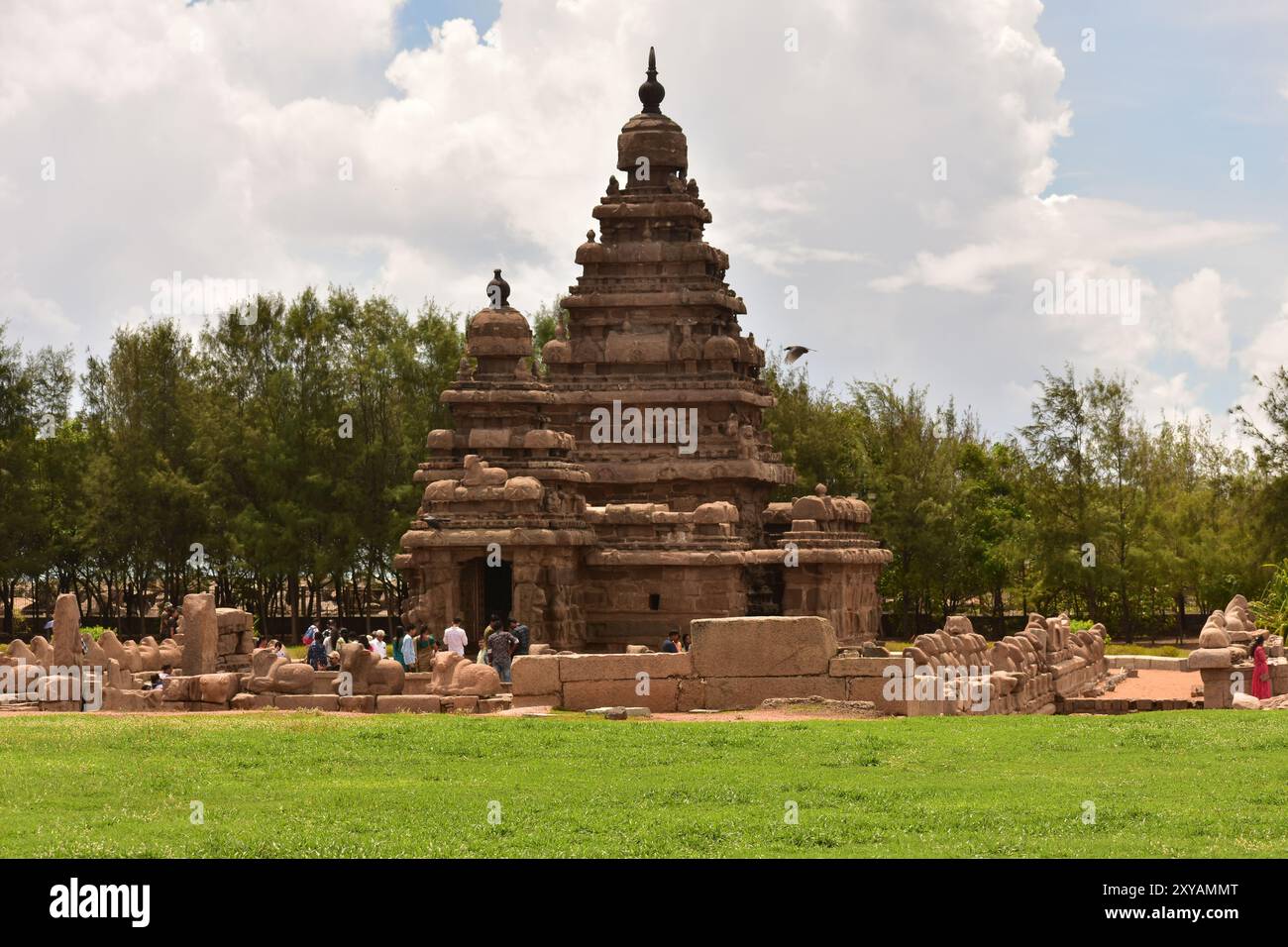 Mahabaleshwar Shore Temple, Mahabalipuram, Tamil Nadu, Indien Stockfoto