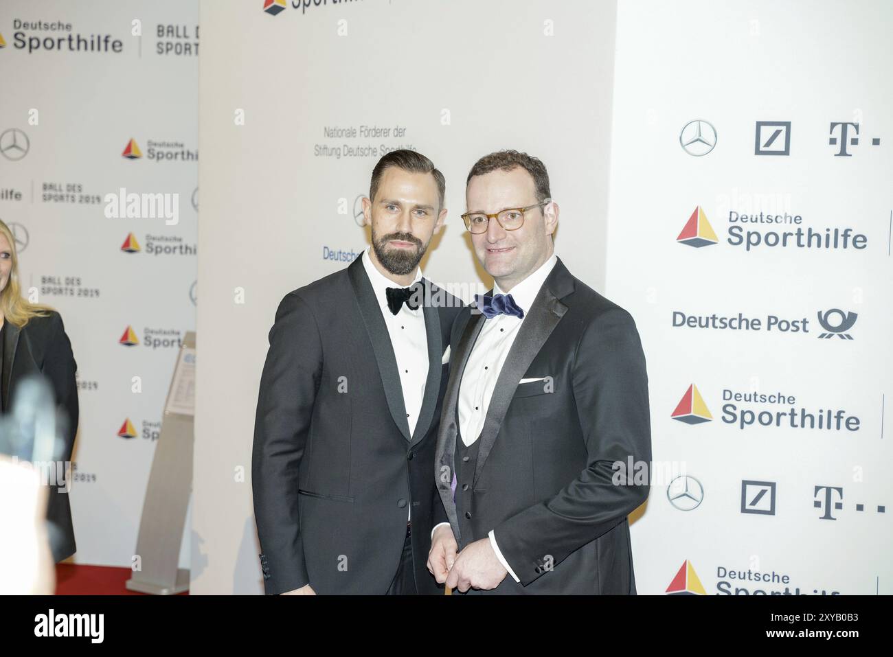 WIESBADEN, 2. Februar 2019: Daniel Funke und Jens Spahn beim Ball des Sports 2019, Europa Stockfoto