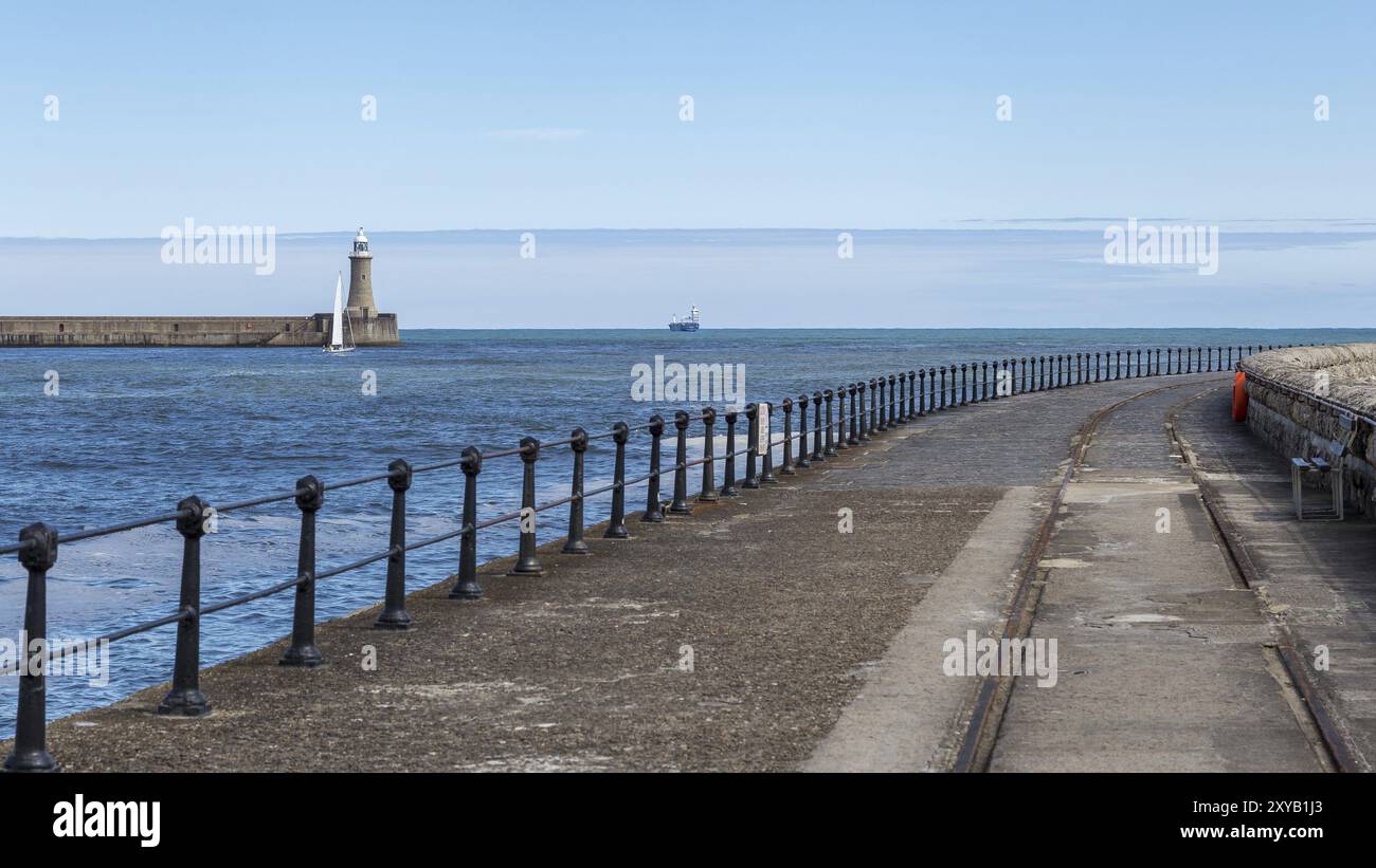 Der South Pier in South Shields, Tyne and Wear, England, Großbritannien Stockfoto