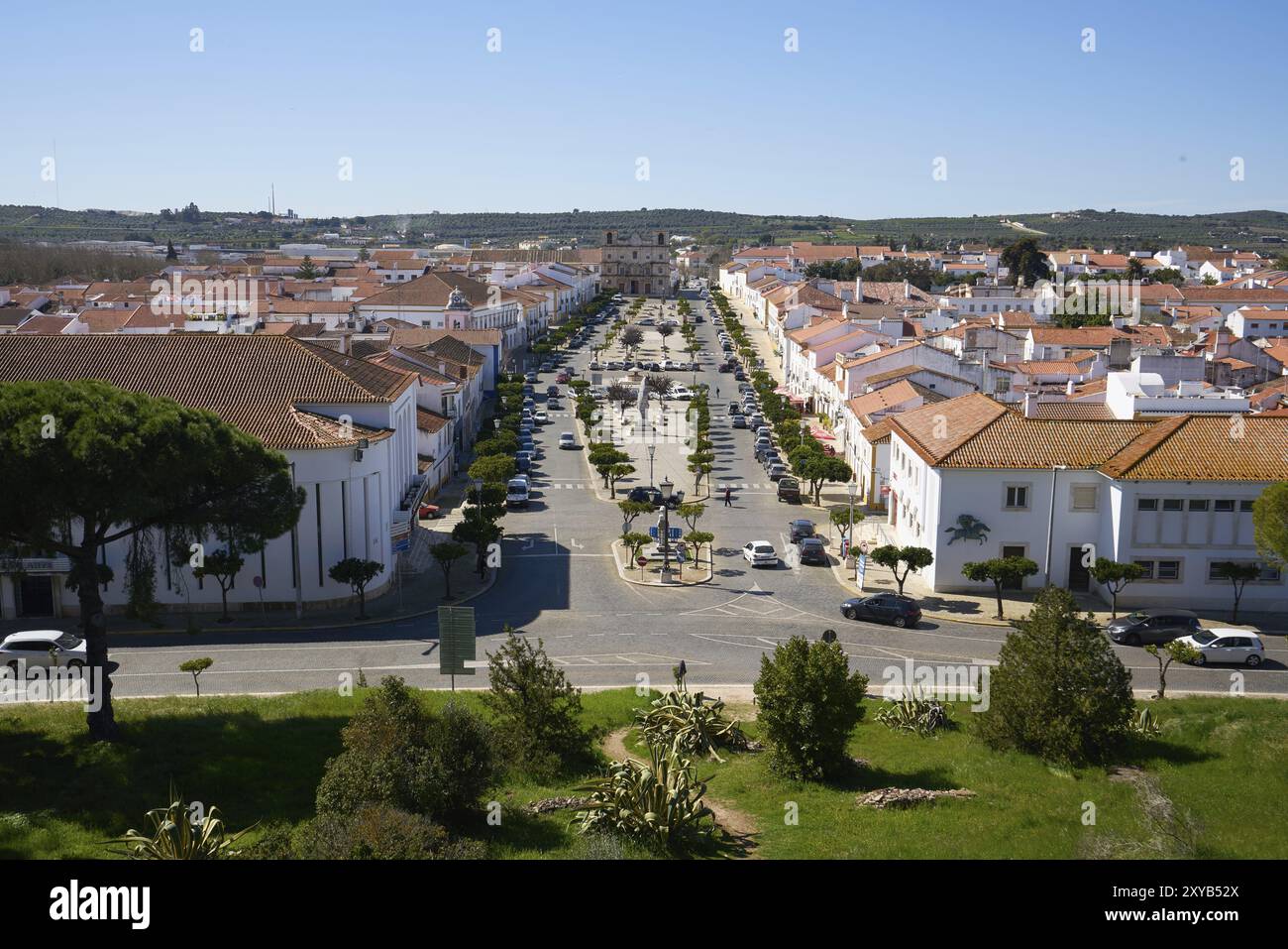 Vila Vicosa Schloss Blick auf die Stadt in alentejo, Portugal, Europa Stockfoto