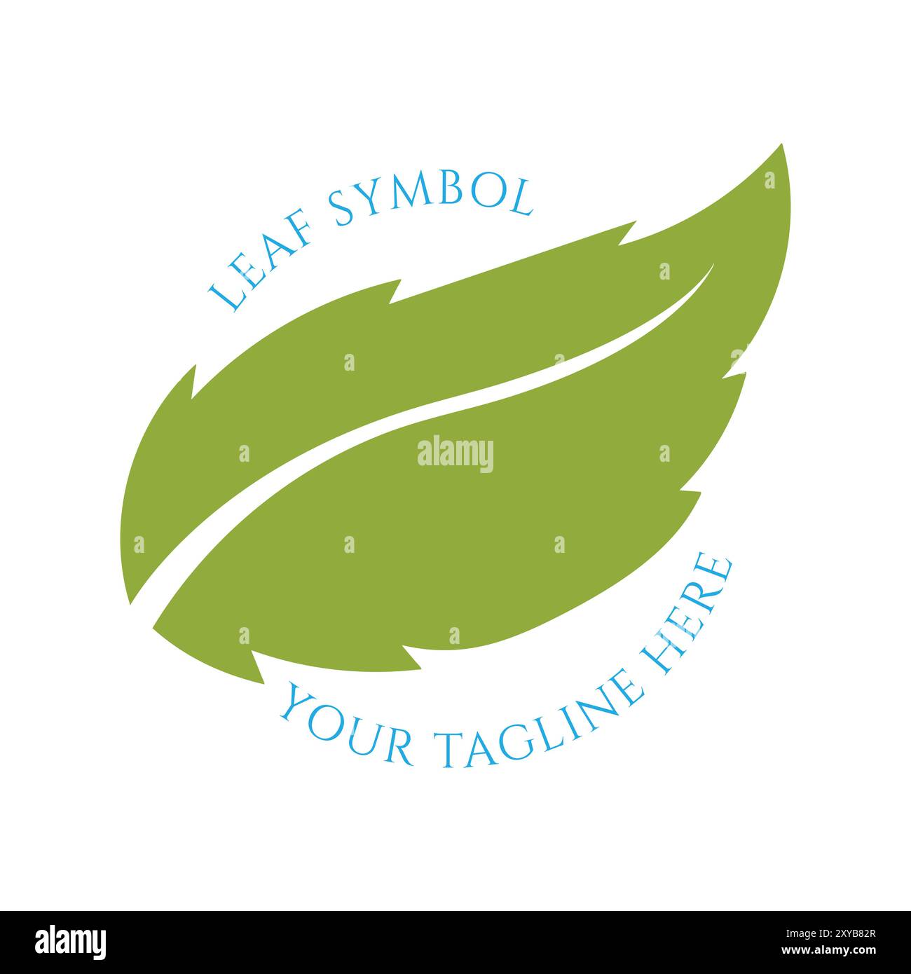 Einfache, Minimalistische Illustration Der Frischen Grünen Rose Mint Leaf Leaf Leaf Stock Vektor