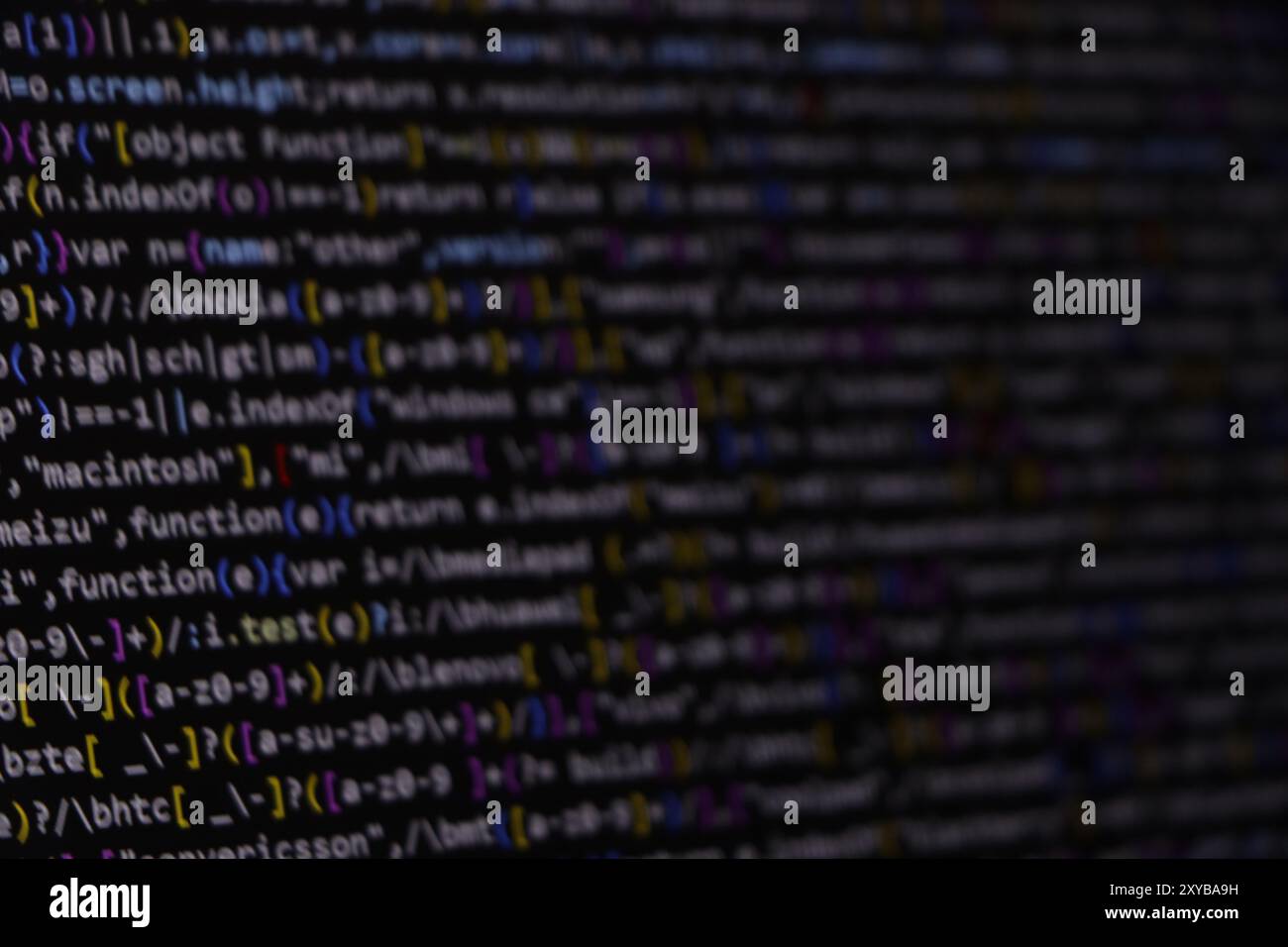 Codierungsbildschirm , Webentwickler arbeiten an Programmcodes Stockfoto