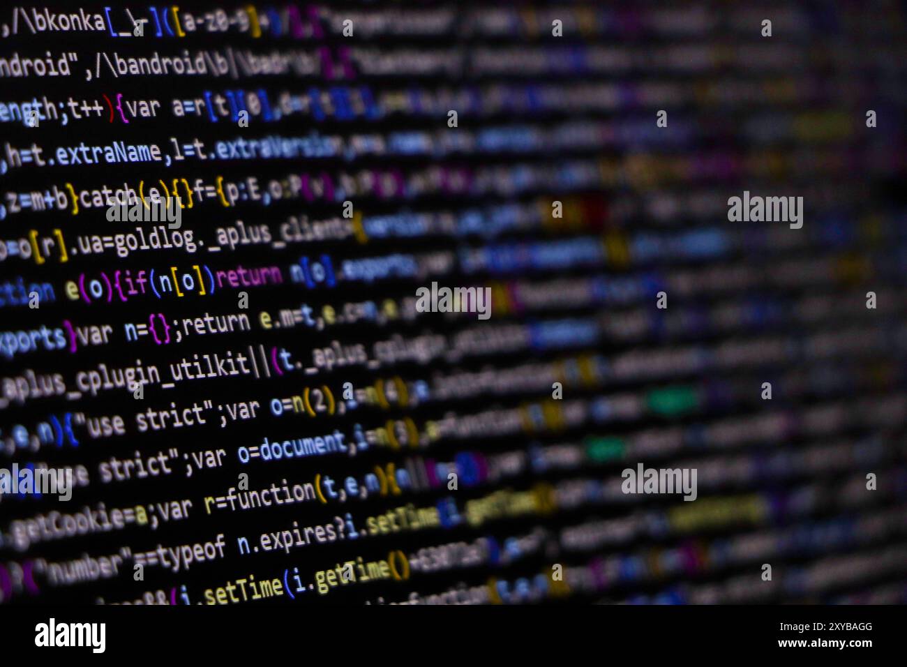 Programmierbildschirm, Codierungsbildschirm für Webentwickler Stockfoto
