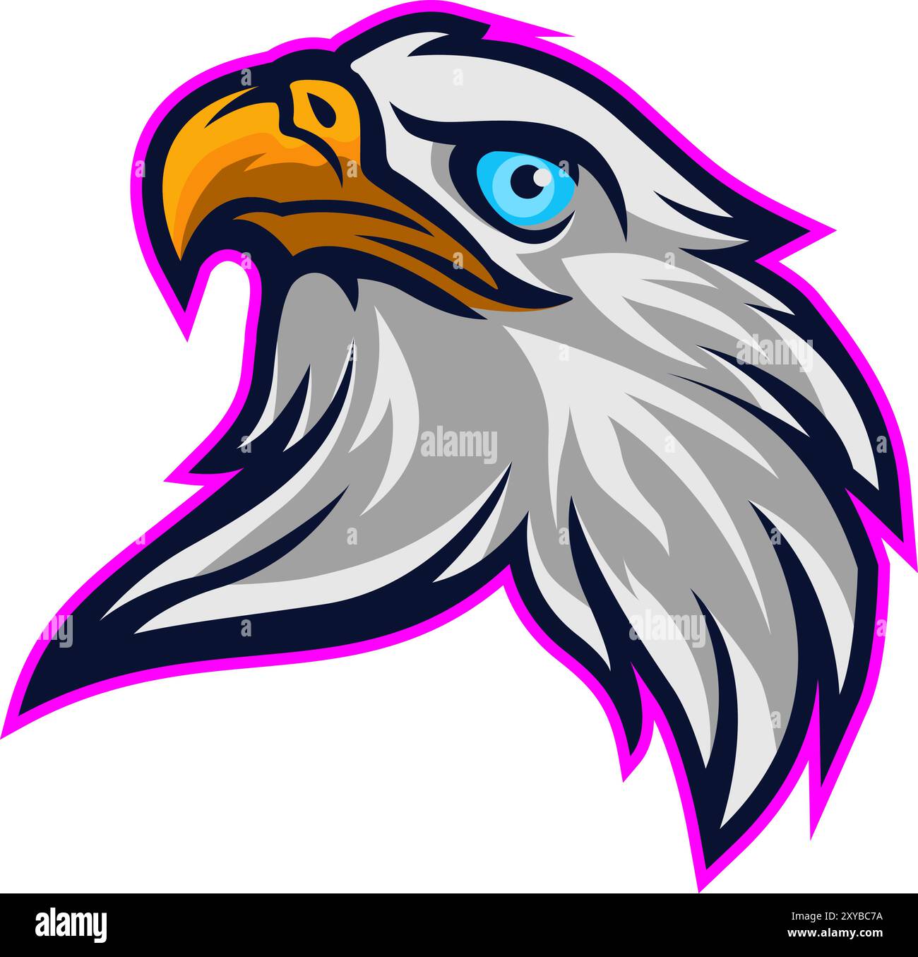 Eagle Head Mascot Logo Vektor Stock Vektor