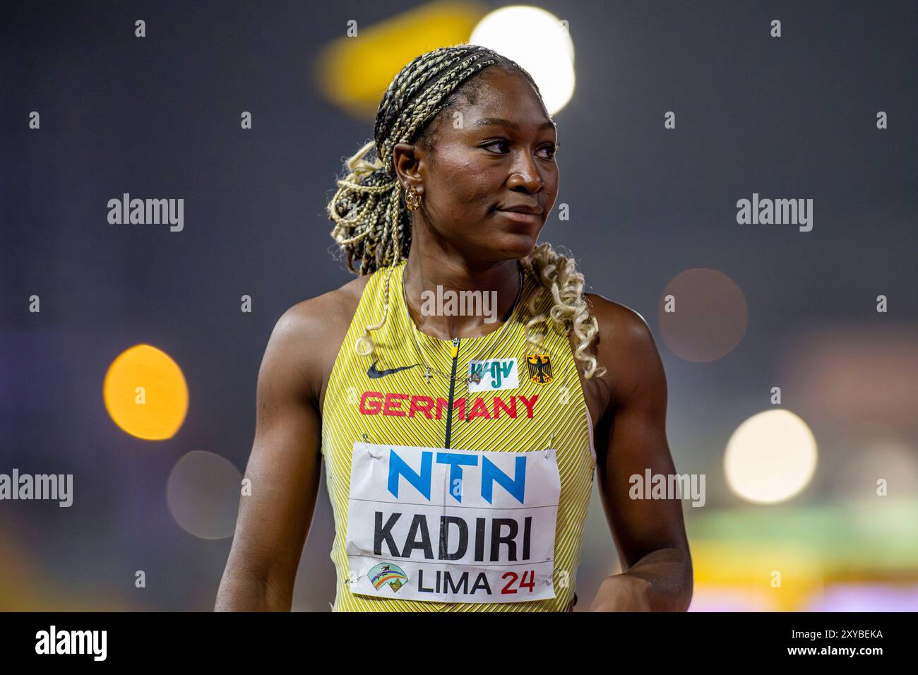 Chelsea KADIRI (Sportclub Magdeburg e.V.), DEUTSCHLAND, 100 Meter Frauen PRO, Leichtathletik, Leichtathletik, Leichtathletik, Leichtathletik, Leichtathletik, Leichtathletik, Leichtathletik, U20 Leichtathletik Weltmeisterschaften, 28.08.2024, Foto: Eibner-Pressefoto/Jan Papenfuss Stockfoto