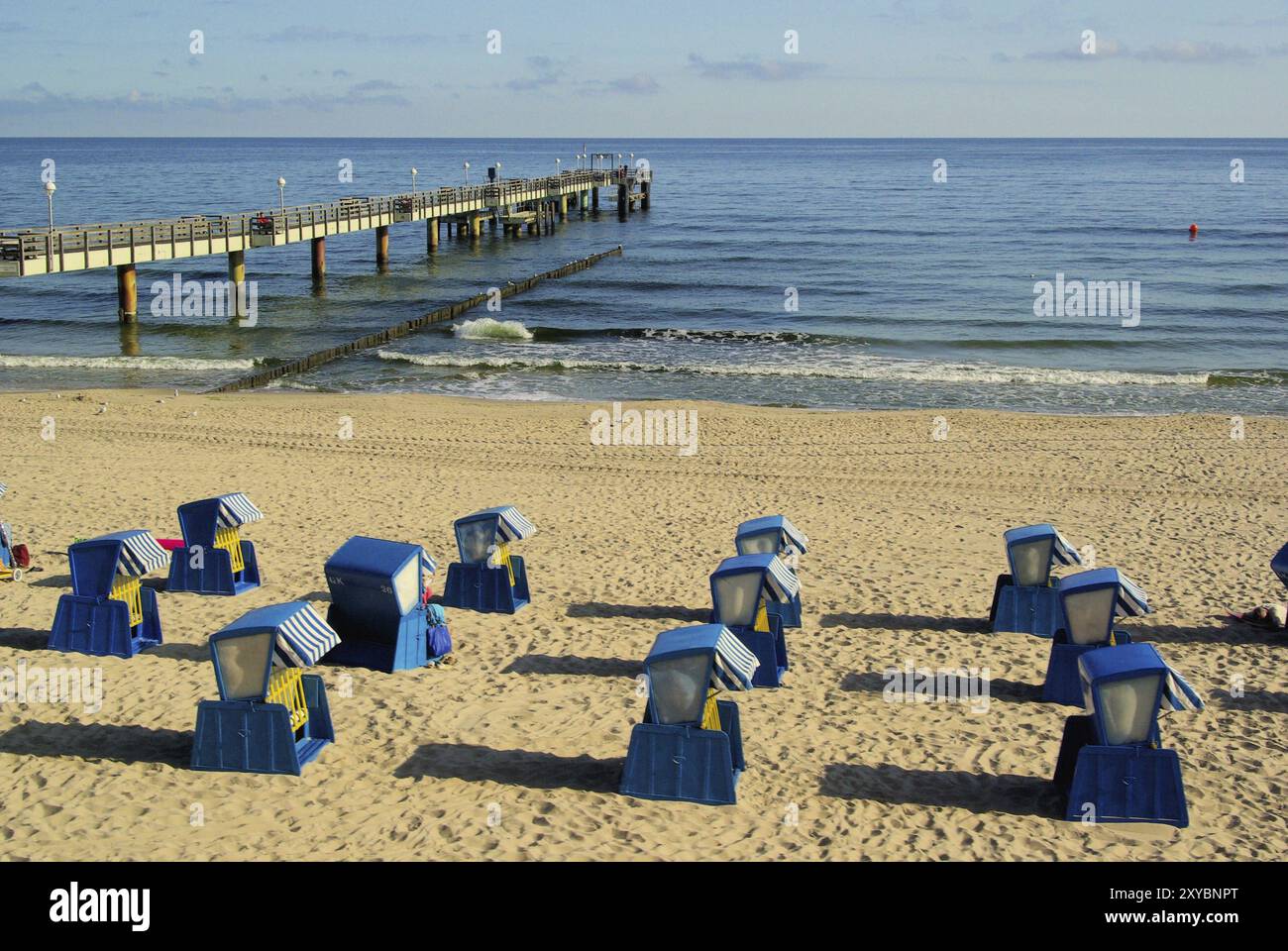 Koserow Pier, Koserow Pier Stockfoto