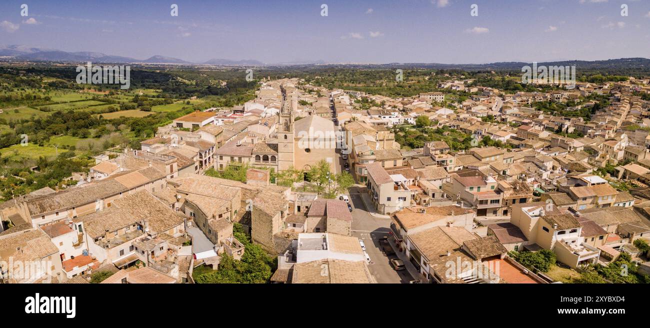 Pfarrkirche Sant Feliu de Llubi, 16. Jahrhundert, Llubi, Mallorca, Balearen, Spanien Stockfoto